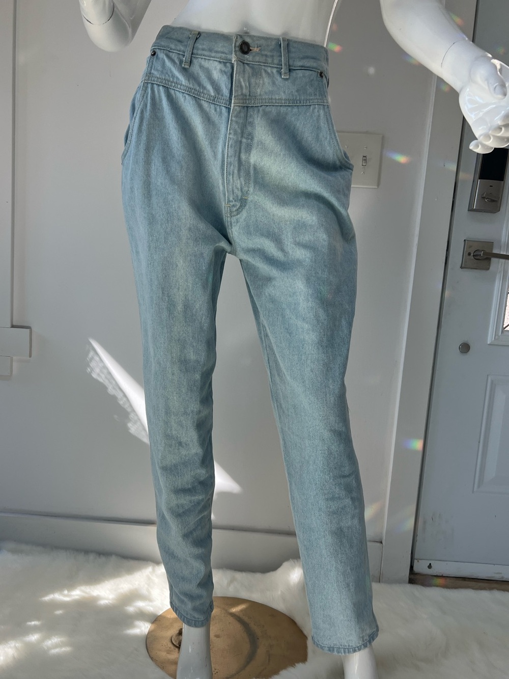 Vintage Y2K BonJour women High-Rise Straight Jeans Made in Hong Kong  size 12